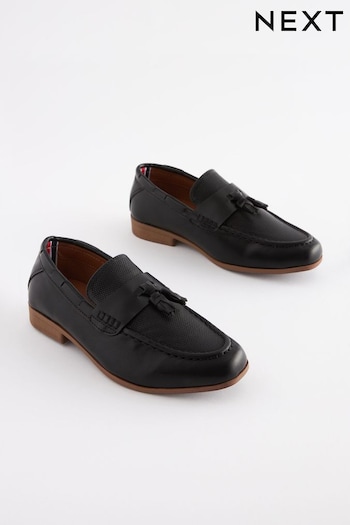 Black Tassel Wide Fit (G) Smart Tassel Detail Loafers (C83739) | £24 - £30