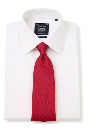 Savile Row Co White Classic Fit NonIron Double Cuff Shirt (C83751) | £60