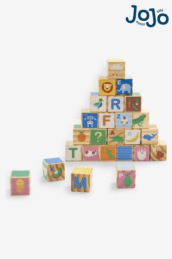 JoJo Maman Bébé Multi Wooden Alphabet Blocks (C83778) | £28