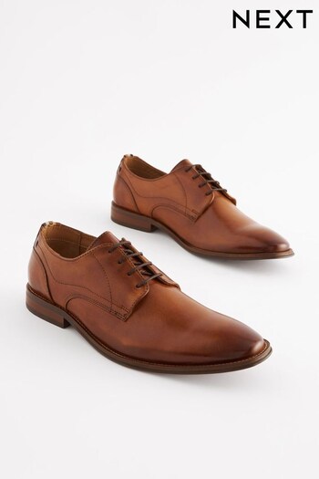 Tan Brown Square Derby Shoes (C83797) | £60