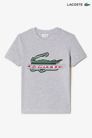 Lacoste and Unisex Children Grey Sport Fusion T-Shirt (C84111) | £25 - £40