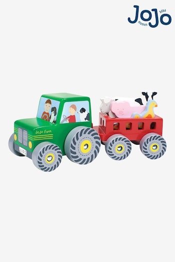 JoJo Maman Bébé Tractor with Trailer Farm Set (C84161) | £22