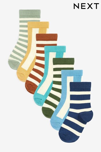 Stripes 7 Pack Cotton Rich Socks (C84165) | £8.50 - £10.50