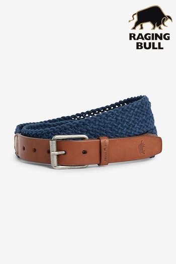 Raging Bull Blue Braided Belt (C84174) | £35