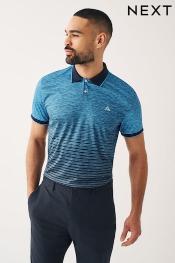 Blue Active & Golf Printed Polo Shirt (C84319) | £25