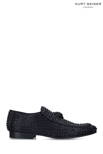 Kurt Geiger London Hugh Eagle Drench Stud Black Sabby Shoes (C84322) | £179