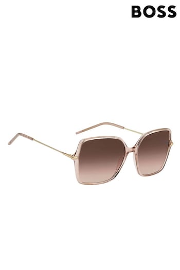 BOSS Nude Oversized Nude Square TWIST Sunglasses (C84427) | £155