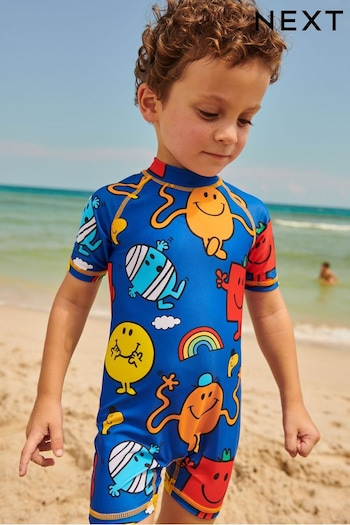 Mr. Men Blue Sunsafe Swimsuit (3mths-8yrs) (C84546) | £14 - £18