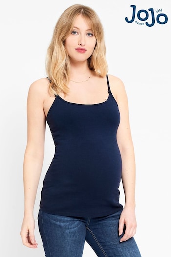 JoJo Maman Bébé Midnight Navy Maternity & Nursing Vest Top (C85227) | £19