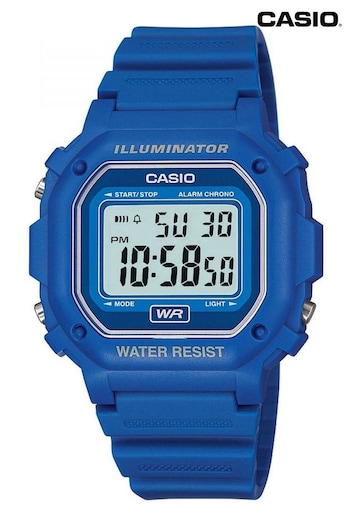 Casio 'Classic' Blue and LCD Plastic/Resin Quartz Chronograph Watch (C85259) | £25