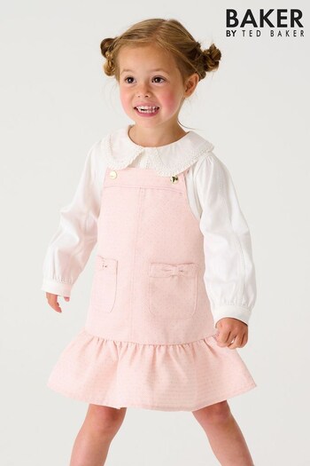 Baker by Ted Baker (0-6yrs) Pink Pinafore and Blouse Set (C85324) | £42 - £47