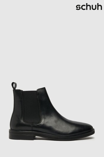 Schuh Dante Black Leather Chelsea Boots (C85403) | £65