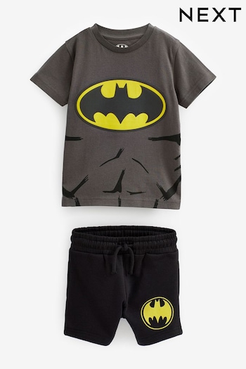 Batman Black T-Shirt And over Shorts License Set (6mths-8yrs) (C85583) | £17 - £21