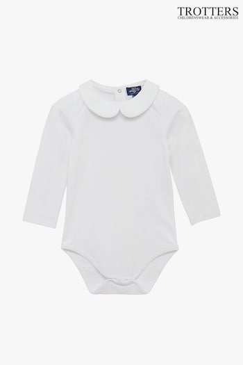 Trotters London Little Milo Piped White Body (C85624) | £28