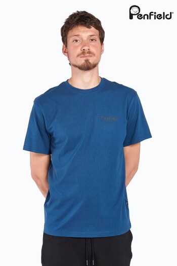 Penfield Blue Arc Mountain Back Graphic Short-Sleeved T-Shirt (C85675) | £35