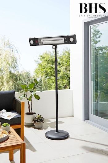 BHS Black Blaze Wall Mounted Patio 1800 Watt Outdoor Heater With LED Light (C85931) | £200