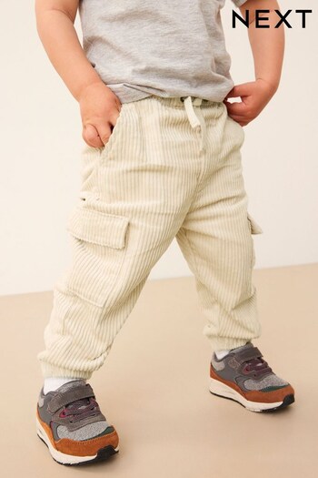 Ecru Cream Corduroy Cargo Cut Trousers (3mths-7yrs) (C85975) | £15 - £17