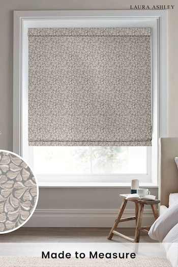 Laura Ashley Brown Maidenhair Woven Made To Measure Roman Blinds (C86004) | £89