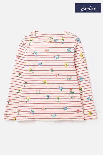 Joules White Printed Long Sleeve T-Shirt (C86066) | £16.95 - £20.95