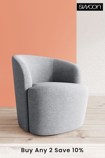 Swoon Soft Wool Light Grey Ritz Chair (C86127) | £989
