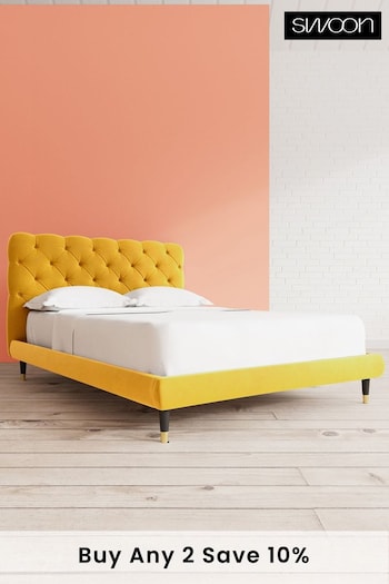 Swoon Easy Velvet Turmeric Yellow Burbage Bed (C86251) | £959 - £1,079