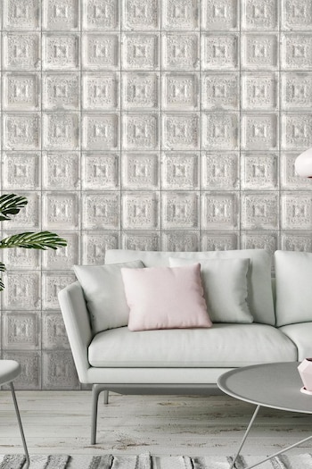 Woodchip & Magnolia Grey Waverly Wallpaper (C86292) | £75