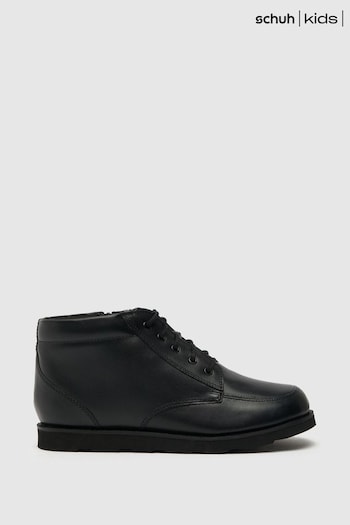 Schuh Youths Captain Leather Black Nike Boots (C86515) | £44