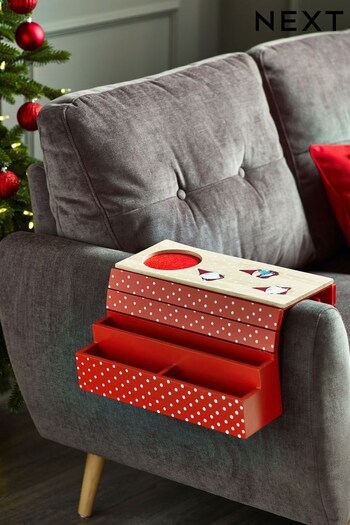 Red Christmas Santa Over Sofa Tray (C86747) | £25