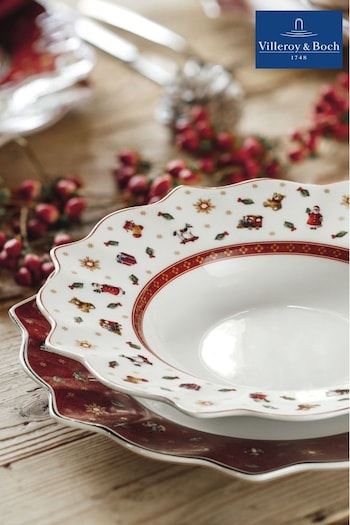 Villeroy and Boch Red Toy's Delight Christmas Soup Plate (C86848) | £30