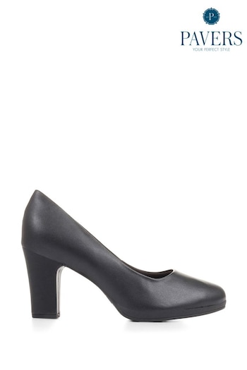 Pavers Black High Heel Court Mizuno Shoes (C86883) | £40