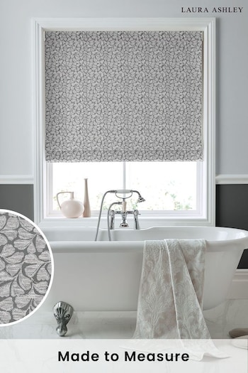 Laura Ashley Grey Maidenhair Woven Made To Measure Roman Blinds (C86928) | £89