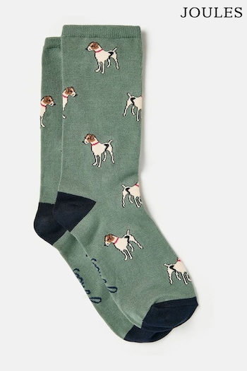 Joules Green Dog Excellent Everyday Single Ankle Socks (C86932) | £7.95