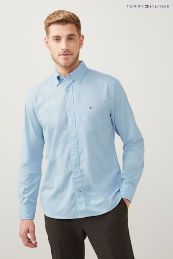 Tommy T-shirt Hilfiger Blue Core Flex Poplin Regular Fit Shirt (C87077) | £80