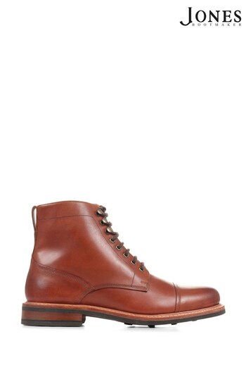 Jones Bootmaker Brown Barking Goodyear Welted Leather Ankle Boots (C87215) | £180