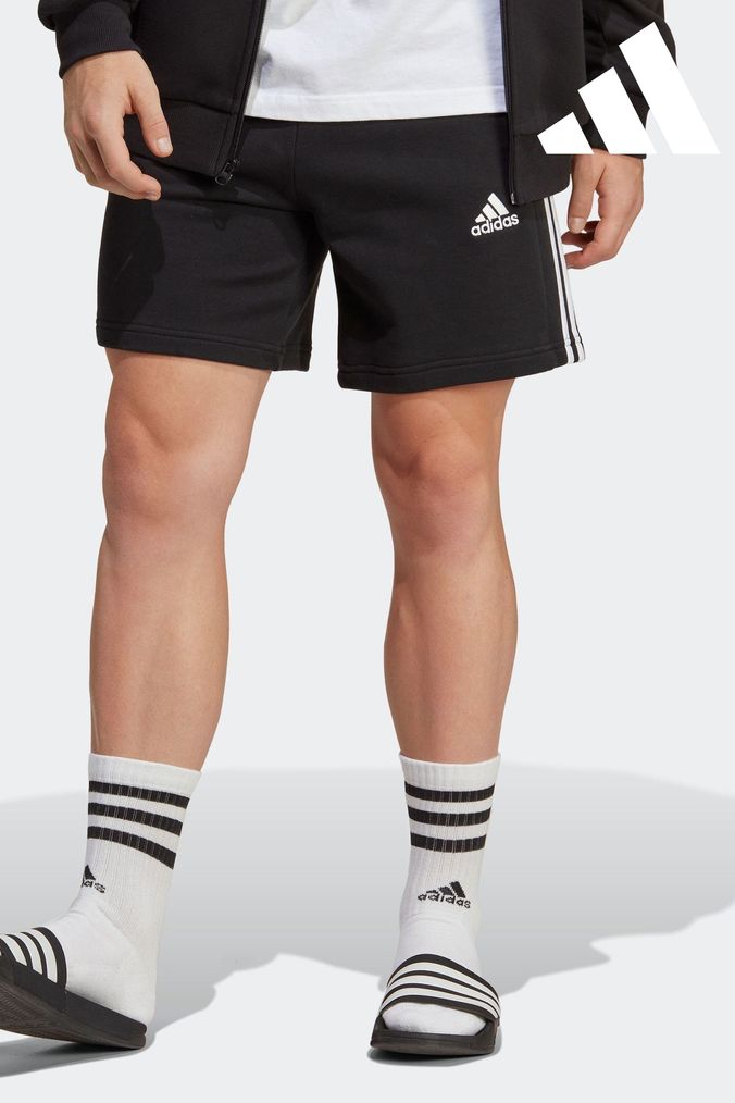 Adidas 3 best sale stripe shorts men's