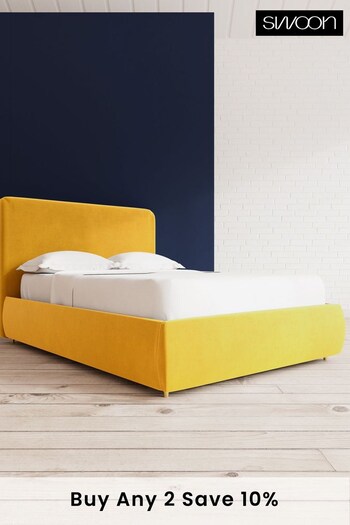 Swoon Easy Velvet Turmeric Yellow Brockham Divan Bed (C87434) | £1,089 - £1,179