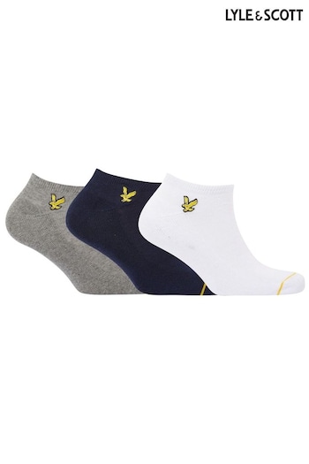 Lyle & Scott Ross White Sports Socks 3 Pack (C87462) | £13
