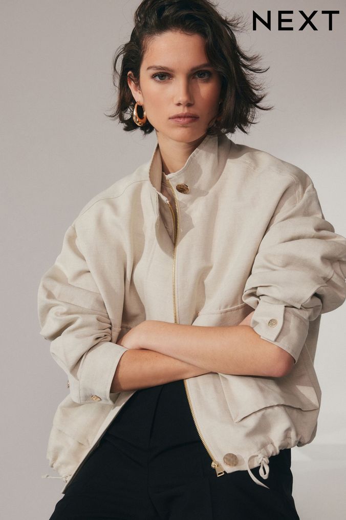 Short linen jacket ladies sale