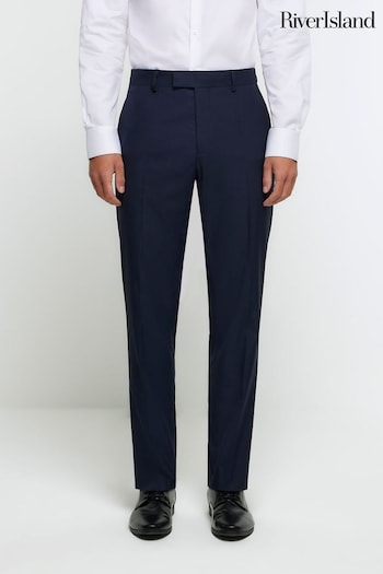 River Island Blue Twill Suit: Trousers (C87742) | £35