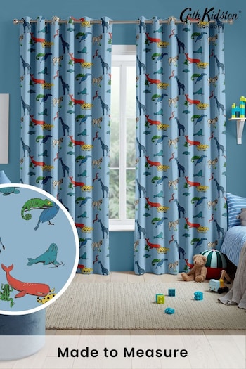 Cath Kidston Blue Kids Animals Made To Measure Curtains (C87791) | £82