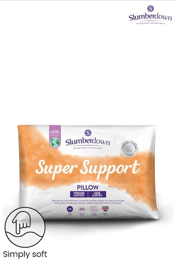 Slumberdown 2 Pack Super Support Firm Side Sleeper White Pillows (C87801) | £17