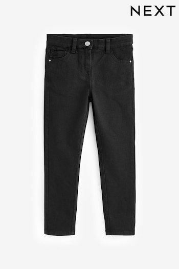 Black Regular Fit Skinny Jeans logo-embossed (3-16yrs) (C87913) | £12 - £17