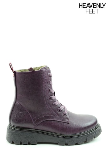 Heavenly Feet Ladies Purple Style Trentino Water Resistant Boots (C87955) | £65