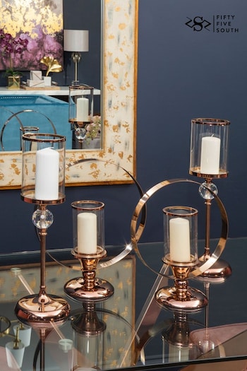Fifty Five South Bronze Complements Large Pillar Candle Holder (C88036) | £41