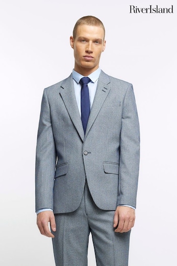 River Island Blue Houndstooth Suit (C88046) | £100