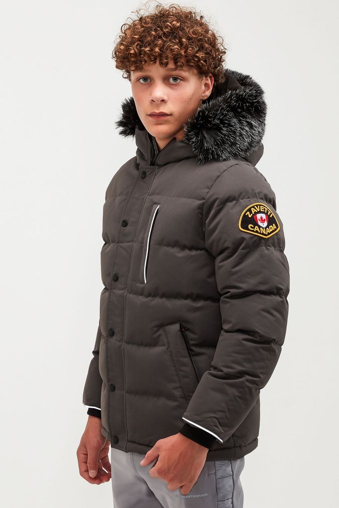 Boys grey parka hot sale