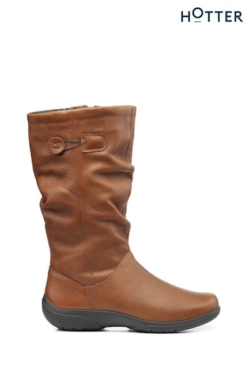 Hotter Tan Brown Hotter Derrymore II Black Zip-Fastening Boots (C88239) | £149