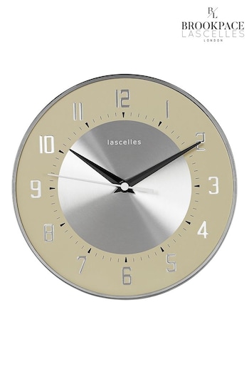 Brookpace Lascelles Cream Deco Style Wall Clock (C88865) | £42.50