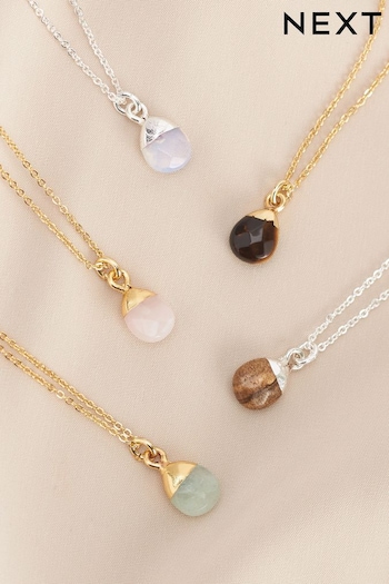 Gold Plated/Silver Plated Semi Precious Stone Necklace (C88929) | £12