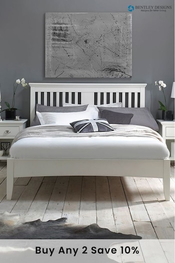Bentley Designs White Hampstead Wooden Bed (C88967) | £440 - £700